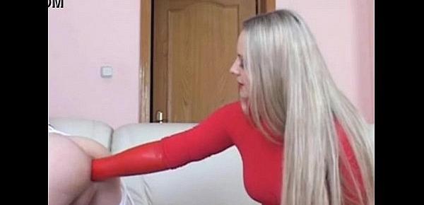  Red Latex Gloves Ass Deep Fisting